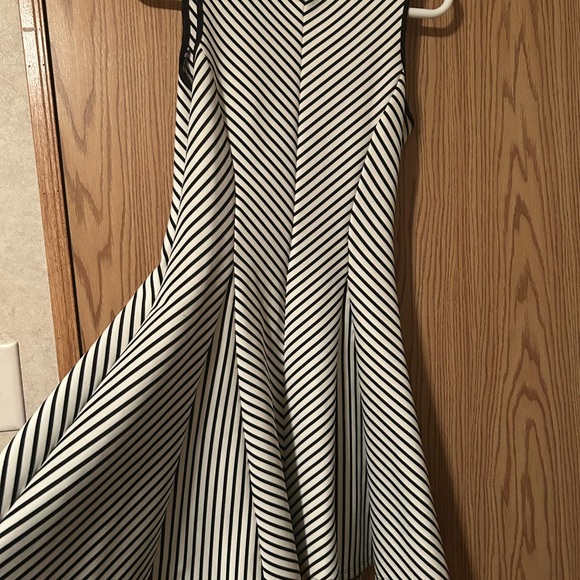 Ann Taylor Striped Black and White Mini Dress - Picture 3 of 7